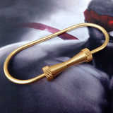 纯手工黄铜钥匙扣 纯铜汽车钥匙圈 简约创意男女士钥匙扣金属环挂