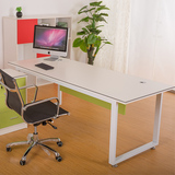 简易钢木开放式办公桌主管大班台简约电脑桌子台式书桌柜子组合