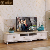 简欧大理石法式电视柜 欧式实木雕花电视柜组合 客厅白色地柜