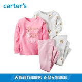 Carter's4件套装混色长袖上衣长裤居家服紧身款女婴儿童装331G069