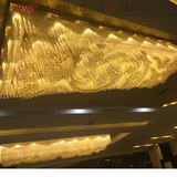奢华水晶灯 酒店工程灯 非标工程灯定制 异形大型工程吸顶灯