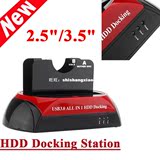 Hot! All in 1 HDD Docking Dual Double 2.5"/3.5" IDE SATA USB
