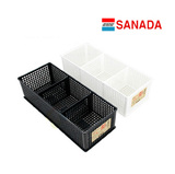 日本SANADA 办公抽屉整理 桌面收纳盒 塑料分隔杂物盒 分格收纳盒