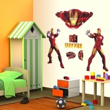 机器人钢铁侠卡通墙贴画儿童房男孩卧室床头客厅墙面装饰贴纸超大