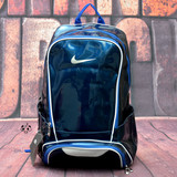 耐克PU皮包袋双肩包学生书包运动包旅行包电脑包男女潮包背包黑色