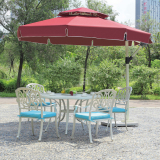 包邮户外休闲铸铝欧式桌椅，铝合金时尚酒店餐厅桌椅庭院花园家具