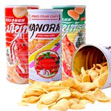 泰国进口零食 MANORA玛努拉香酥虾味蟹味芥末味木薯片膨化100g