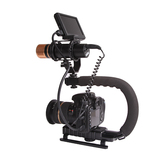 单反相机闪光灯架子 gopro DV 手持U/C型摄像视频低拍支架稳定器