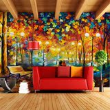 3d大型壁画影视背景墙油画欧式壁纸墙纸墙画客厅沙发无缝无纺布