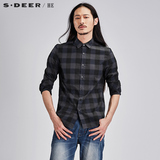S.Deer/He【新品】圣迪奥专柜正品男装长袖衬衫H15270536
