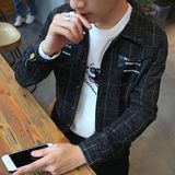 2016春季韩版男士皮衣修身短款仿真皮夹克男青年机车男装外套潮