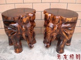 香樟木大象凳摆件穿换鞋凳椅子根雕动物茶台茶几家具配凳底座花架