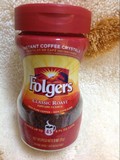 美国原装进口 Folgers 峰之选原味速溶咖啡 85g 纯咖啡 包邮