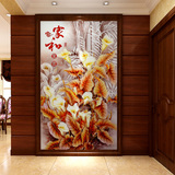 3d欧式花卉家和富贵客厅卧室过道简约玄关壁画墙纸