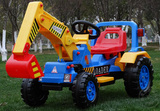 大型儿童挖掘机挖土机可骑可坐人脚踏超大号推土机电动玩具车工程