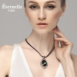 法国Eternelle采用施华洛世奇元素水晶吊坠 欧美风复古饰品女项链