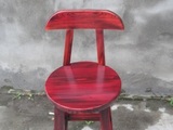 椅 酒吧凳 高椅子高脚凳 木质吧椅 带皮特价 碳化色实木吧凳 吧台