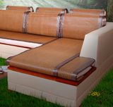 n夏季实木沙发垫凉席 红木沙发坐垫夏天凉垫冰丝藤席防滑定做
