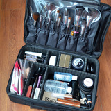 中号收纳隔板包专业化妆包箱大容量可拆黑色隔板化妆包化妆师跟妆