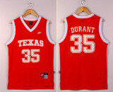 NBA球衣 NCAA得克萨斯大学35号杜兰特桔色极品网眼刺绣篮球服背心