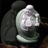 德化陶瓷 笑佛弥勒佛像雕塑家居招财饰品 客厅吉祥如意礼品 摆件