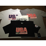 耐克赞助 美国男篮国家队 USA 科比詹姆斯杜兰特库里 短袖半袖T恤