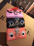 正品代购 Fendi/芬迪2015新款女包 时尚休闲小怪兽珍珠装饰手拿包