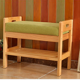 创意收纳换鞋凳式鞋柜可坐穿鞋凳子储物凳沙发长凳子实木美式双层