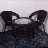 藤椅三件套阳台桌椅户外家具组合室内客厅休闲子椅茶几套J3Q