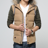 白鸭绒yrf羽绒服短款2015男士加厚韩版修身青年学生冬装大码外套