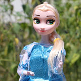 迪士尼冰雪奇缘艾莎安娜公主芭比洋娃娃灯光音乐女孩儿童玩具礼物