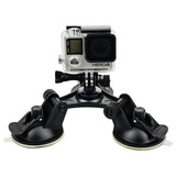 新款三脚强力吸盘Gopro4/3+小蚁 山狗 索尼运动相机配件车支架