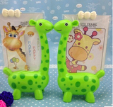 幼儿园创意礼品5寸6寸通用竖版 可爱卡通长颈鹿相框 儿童相架