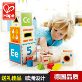 德国hape知识套盒 儿童玩具1-2岁宝宝益智智力早教积木大块木制