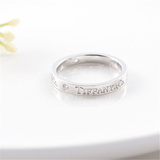 代购正品tiffany蒂芙尼戒指18k玫瑰金钻戒指环男女情侣对戒结婚