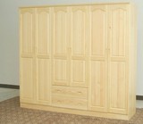 松木衣柜全实木组装移门衣柜两门推拉门木质衣橱组装立柜可定做