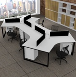 长沙简约现代6人位屏风办公桌 职员卡座组合员工桌椅办公室工作位