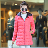 预售韩版中长款羽绒棉服女新款棉衣加厚女式修身棉袄外套