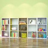 简易儿童书柜自由组合收纳柜书架置物架储物柜书橱小柜子 可带门