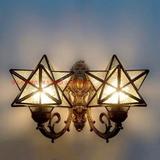 浪漫星星壁灯双头镜前灯浴室床头灯个性创意壁灯漫咖啡灯具灯饰