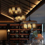 哈美新中式古典铁艺鸟笼吊灯酒店复古会所茶馆工程创意造型大吊灯