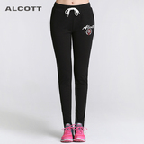 ALCOTT新款休闲运动裤女小腿显瘦长裤学生卫裤夏季薄款大码裤