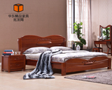 全实木1.8米1.5婚床 进口海棠木床高箱气压储物床现代中式家具