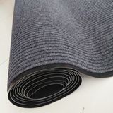 PVC双条纹复合地垫  卷材走廊地毯/防滑防水蹭脚垫 定制可裁剪