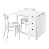 宜家专业代购诺顿 餐桌椅组合一桌二椅白色白色