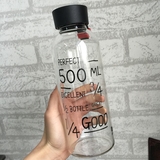 韩国my bottle玻璃杯子透明学生水瓶创意便携带盖太空柠檬随行杯