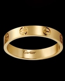 美国代购正品 Cartier/卡地亚 LOVE系列经典时尚18K黄金无钻戒指