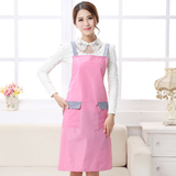 家居防水围裙 韩版时尚围裙工作服加厚反穿罩衣厨房背带围裙