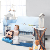 迪士尼婴儿床品7件组宝宝被子枕头床单床围栏婴童床品套装特价