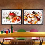 餐厅饭厅厨房装饰画美味食物有框画现代简约清新水果客厅挂画壁画
